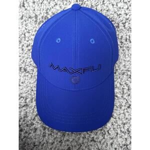 Maxfli Tour Men's Tech Cap Royal Blue 3D Logo Golf Hat Strap Back OSFM NWT NEW